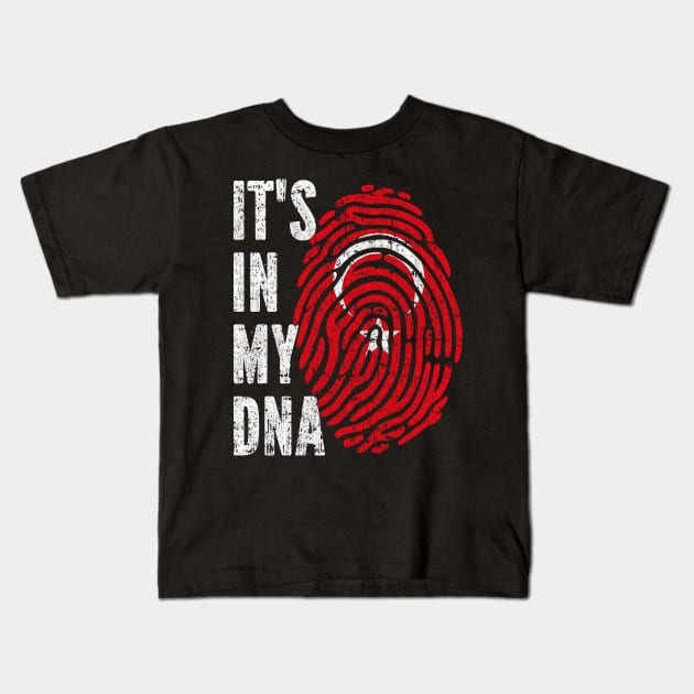 IT'S IN MY DNA Turkey Flag Men Women Kids Kids T-Shirt by simonStufios